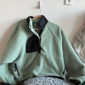 FP Movement by Free People Mint Green Fleece Pullover